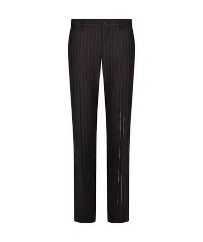 DOLCE & GABBANA DOLCE  GABBANA TAILORED PINSTRIPED PANTS
