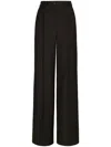 Dolce & Gabbana Milano-stitch Flared Pants In Black