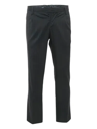 Pre-owned Dolce & Gabbana Pinstripe Trousers In Black