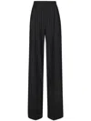 Dolce & Gabbana Black Pinstriped Wool Trousers In Black