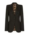Dolce & Gabbana Einreihiger Blazer Mit Nadelstreifen In Black