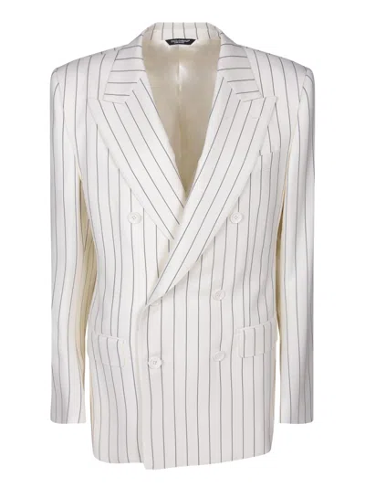 Dolce & Gabbana Pinstripe White/black Jacket
