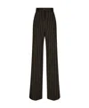 Dolce & Gabbana Pinstripe Wool Palazzo Pants In Black