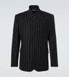 Dolce & Gabbana Pinstripe Wool-blend Blazer In Black