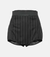 Dolce & Gabbana High-waisted Pinstripe Shorts In Rigato
