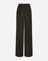 Dolce & Gabbana Kate' Black Wool Pants In Multicolor