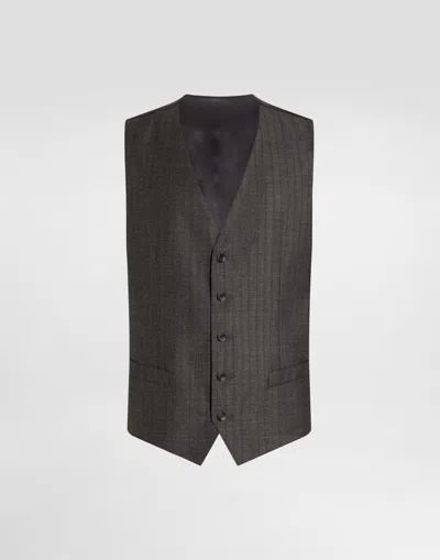 Dolce & Gabbana Pinstripe Wool Vest