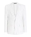 Dolce & Gabbana Pinstriped Blazer In White