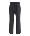 Dolce & Gabbana Stripe-pattern Drawstring Trousers In Black
