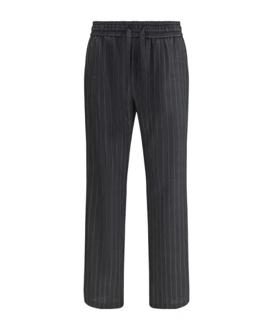 DOLCE & GABBANA DOLCE  GABBANA PINSTRIPED DRAWSTRING PANTS