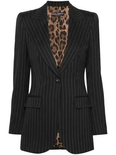DOLCE & GABBANA PINSTRIPED SINGLE-BREASTED BLAZER