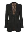 Dolce & Gabbana Brown Wool Blazer In Black