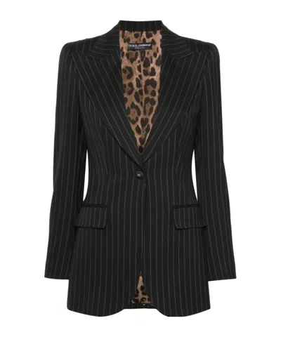 DOLCE & GABBANA DOLCE  GABBANA SINGLE-BREASTED STRIPED BLAZER