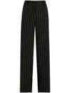 Dolce & Gabbana Pinstriped Tailored Trousers In Black