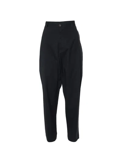 Pre-owned Dolce & Gabbana Pinstriped Tapered Trousers In Black