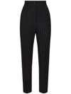 Dolce & Gabbana Women Stretch Wool And Silk Trousers In Black