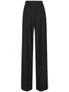 Dolce & Gabbana Black Pinstriped Wool Trousers In Black