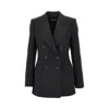 Dolce & Gabbana Pinstriped Wool Double-breasted Jacket In Multi