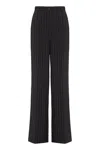 Dolce & Gabbana Pinstriped Wool Trousers In Black