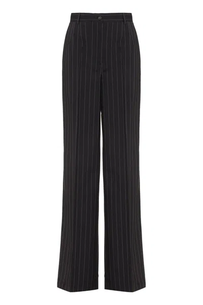 DOLCE & GABBANA DOLCE & GABBANA PINSTRIPED WOOL TROUSERS
