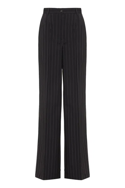 DOLCE & GABBANA DOLCE & GABBANA PINSTRIPED WOOL TROUSERS