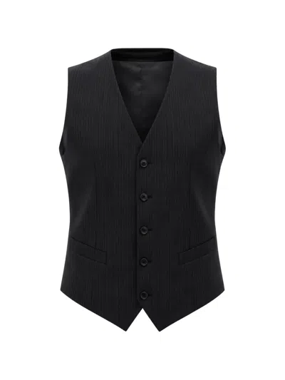 Dolce & Gabbana Pinstripe-pattern Single-breasted Waistcoat In Nude