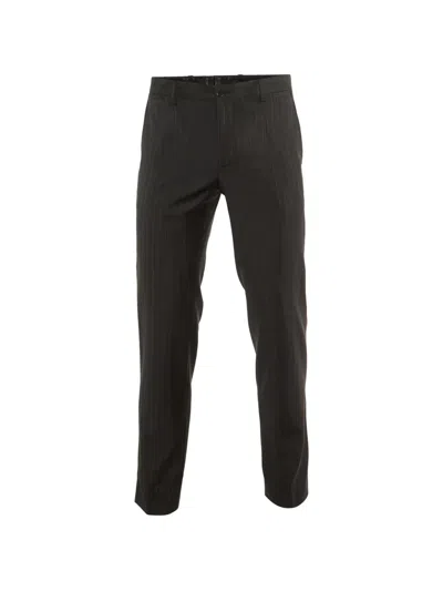 Pre-owned Dolce & Gabbana Pinstripe-pattern Tailored Trousers In Black