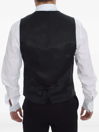 Dolce & Gabbana Pinstripe-pattern Waistcoat In Black