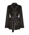 Dolce & Gabbana Piped-trim Silk Shirt In Black
