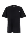 Dolce & Gabbana Black Crewneck T-shirt With Logo Embroidery On The Front