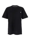 Dolce & Gabbana Black Crewneck T-shirt With Logo Embroidery On The Front