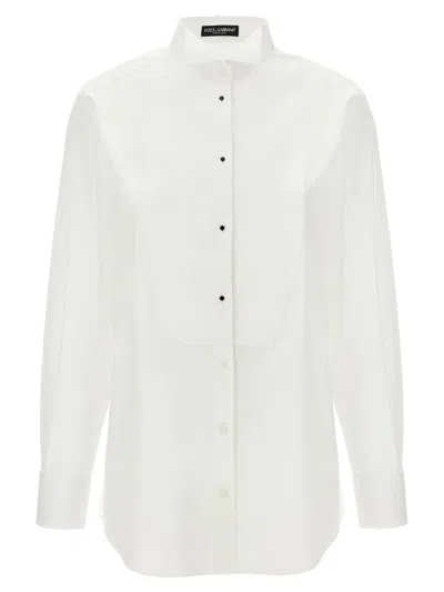 DOLCE & GABBANA DOLCE & GABBANA PIQUET PLASTRON SHIRT