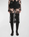 DOLCE & GABBANA PIZZO CHANTILLY LACE MIDI SKIRT