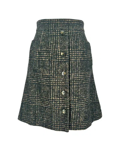 Pre-owned Dolce & Gabbana Plaid A-line Mini Skirt
