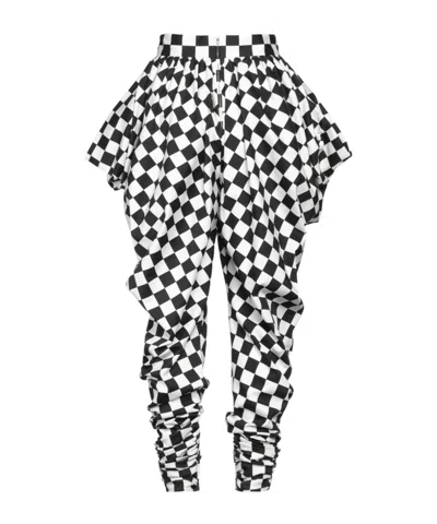 Dolce & Gabbana Plaid Casual Pants In Black
