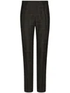 Dolce & Gabbana Plaid-check Tailored Trousers In Neutrals