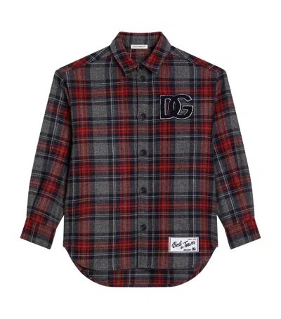 DOLCE & GABBANA PLAID LOGO SHIRT