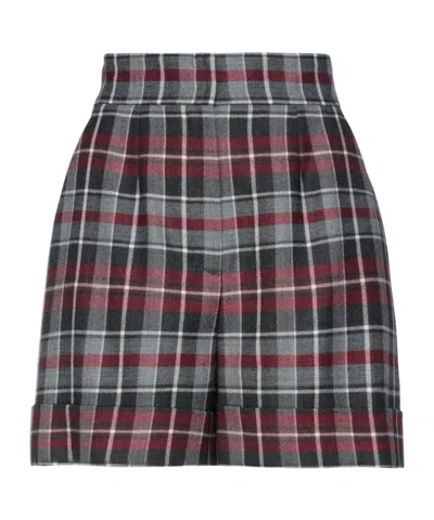 Dolce & Gabbana Plaid Midi Skirt In Animal Print