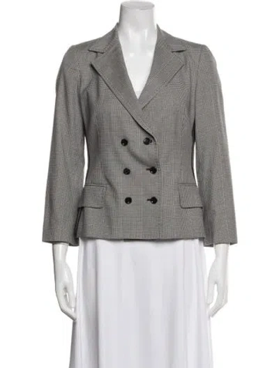 Pre-owned Dolce & Gabbana Plaid Print Blazer In Gray
