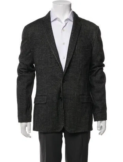 Pre-owned Dolce & Gabbana Plaid Print Blazer In Grey