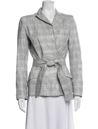 Pre-owned Dolce & Gabbana Plaid Print Blazer In Multi