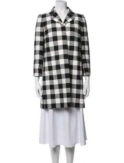 Pre-owned Dolce & Gabbana Plaid Print Coat W/ Tags In Black