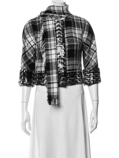Pre-owned Dolce & Gabbana Plaid Print Jacket In Black