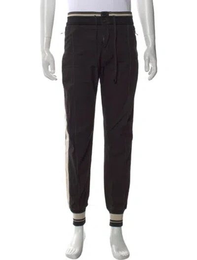 Pre-owned Dolce & Gabbana Plaid Print Joggers In Black