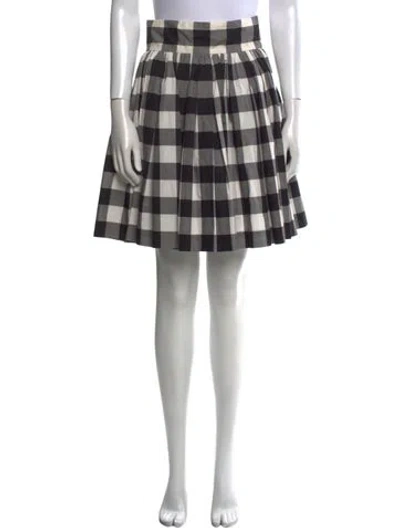 Pre-owned Dolce & Gabbana Plaid Print Knee-length Skirt In Gray