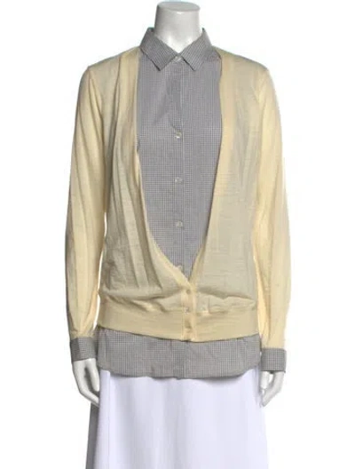 Pre-owned Dolce & Gabbana Plaid Print Long Sleeve Tunic In Neutral