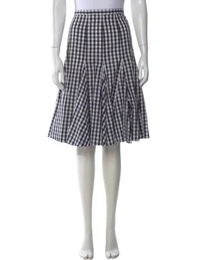 Pre-owned Dolce & Gabbana Plaid Print Midi Length Skirt In Multi
