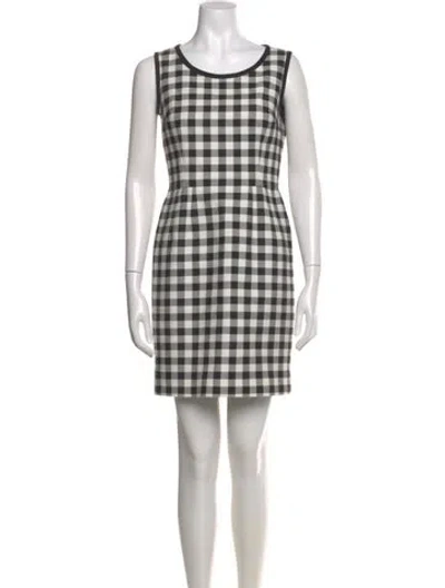 Pre-owned Dolce & Gabbana Plaid Print Mini Dress In Multi