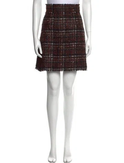Pre-owned Dolce & Gabbana Plaid Print Mini Skirt