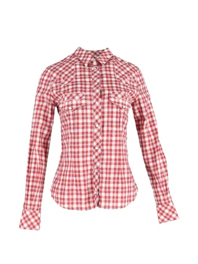 Pre-owned Dolce & Gabbana Plaid Shirt In Red